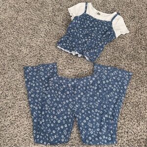 Lily Bleu Blue Floral Girls' Matching Summer Set